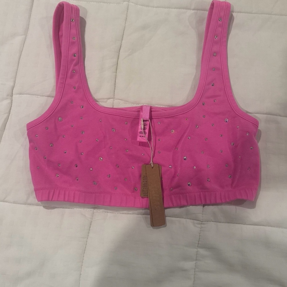 SKIMS Pink Studded Bralette